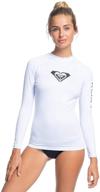 🏻 roxy girl's whole hearted long sleeve rashguard: the perfect swimwear for girls logo