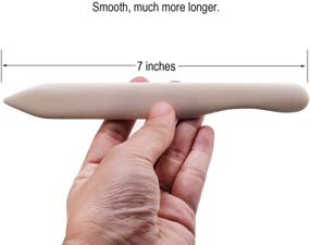 img 2 attached to Authentic Large Bone Folder Tool - Craft Bone Folders for Paper Creasing, Folding, 📏 Scoring, and Burnishing - Ideal Scrapbooking Tools for DIY Bookbinding, Leather Crafting, Origami, and Paper Crafts