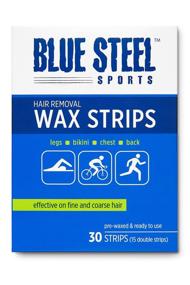img 2 attached to 💙 Sports Hair Removal WAX STRIPS - Blue Steel