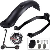 rear fender mudguard bracket and support for xiaomi m365/ m365 pro scooter - black, with screws and screw caps logo