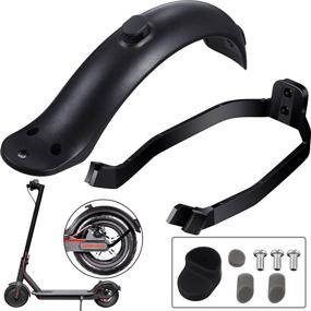 img 4 attached to Rear Fender Mudguard Bracket and Support for Xiaomi M365/ M365 Pro Scooter - Black, with Screws and Screw Caps