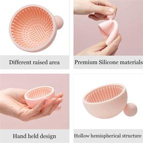 img 3 attached to 🧼 Portable Silicone Makeup Brush Cleaning Pad | Gir Cosmetic Brush Cleaner | Easy Clean, Washing Tool