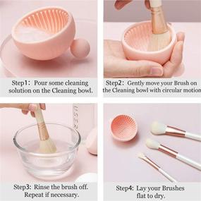 img 2 attached to 🧼 Portable Silicone Makeup Brush Cleaning Pad | Gir Cosmetic Brush Cleaner | Easy Clean, Washing Tool