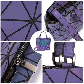 img 1 attached to Geometric Luminous Holographic Reflective Crossbody Women's Handbags & Wallets and Fashion Backpacks
