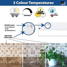 img 1 attached to 9 Inch White LED Under Cabinet Lighting – Dimmable -3 Color Temperature Slide Switch – Warm White (2700K)