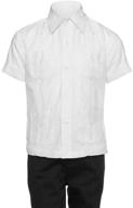 👔 gentlemens collection big boy's little linen look guayabera shirt with long/short sleeves logo