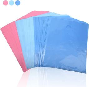 img 3 attached to 🛍️ 12X15 Pink & Blue Plastic Shopping Bag Handles - Merchandise