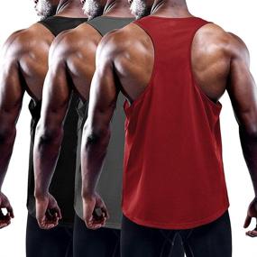 img 4 attached to Pack Muscle Sleeveless Shirts Workout Men's Clothing