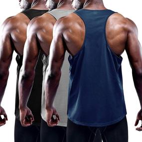 img 2 attached to Pack Muscle Sleeveless Shirts Workout Men's Clothing