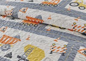 img 2 attached to Linen Plus Bedspread Construction Vehicles Kids' Home Store