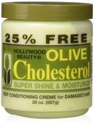 💆 hollywood beauty olive cholesterol: 20 oz (pack of 2) - rejuvenate & nourish your hair! logo