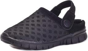 img 4 attached to 👞 Comfortable and Stylish KVbabby Slipper Sandals: Breathable Black Blue Boys' Shoes at Clogs & Mules