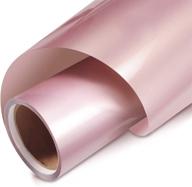 12 inch by 5 ft roll of rose gold vinyl heat transfer iron-on htv for t-shirts - rose gold logo