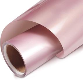 img 4 attached to 12 Inch by 5 FT Roll of Rose Gold Vinyl Heat Transfer Iron-On HTV for T-Shirts - Rose Gold