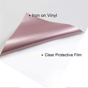 img 2 attached to 12 Inch by 5 FT Roll of Rose Gold Vinyl Heat Transfer Iron-On HTV for T-Shirts - Rose Gold