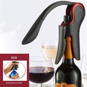 img 3 attached to 🍷 Compact Vertical Corkscrew Wine Bottle Opener with Built-in Foil Cutter by KEISSCO