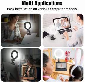 img 1 attached to 💡 Настольное кольцевое освещение для ноутбука с видео совещанием, светодиодное освещение веб-камеры с 3 режимами света и 10-уровневым регулированием яркости для компьютера ноутбука (1 шт)