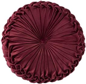 img 4 attached to Elero Pillows Pleated Decorations Burgundy