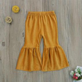 img 3 attached to 👖 Stylish Denim Flare Pants for Toddler and Little Kid Girls - Specialcal Bell Bottom Leggings Trousers