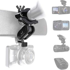 img 4 attached to Universal Dash Cam Rear View Mirror Mount Holder Kit - Compatible with YI, Rexing, APEMAN, Anker Roav, Aukey, CHORTAU, Z-Edge, Old Shark, KDLINKS X1, E-ACE, Peztio and Most Other Dash Cam