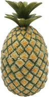 🍍 comfy hour farmhouse collection 9&#34; pineapple candy, cookie storage jar with lid - green and yellow dolomite логотип