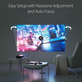 img 1 attached to 📽️ ASUS F1 LED Projector: FHD 1080P, 1200 Lumens, 3D, Short Throw, Harman Kardon Premium Audio, Wireless Projection, Remote Control, 2-Year Warranty