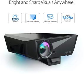 img 3 attached to 📽️ ASUS F1 LED Projector: FHD 1080P, 1200 Lumens, 3D, Short Throw, Harman Kardon Premium Audio, Wireless Projection, Remote Control, 2-Year Warranty