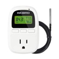 inkbird c206 heat mat temperature controller: seeding thermostat with outlet, ntc sensor, and timer function - 10a capacity, no cooling logo