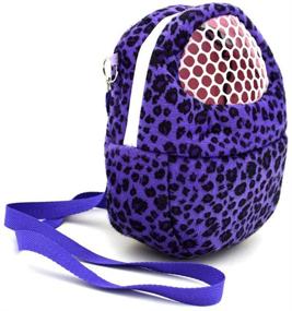 img 2 attached to 🐹 Portable Hamster Carrier Bag for Small Pets - Travel Backpack with Warm Sleeping Bed, Breathable Mesh Pouch, and Medium Zipper Pouch - Ideal for Mouse, Sugar Glider, Hedgehog, Rat, Gerbil, Guinea Pig