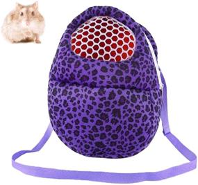 img 4 attached to 🐹 Portable Hamster Carrier Bag for Small Pets - Travel Backpack with Warm Sleeping Bed, Breathable Mesh Pouch, and Medium Zipper Pouch - Ideal for Mouse, Sugar Glider, Hedgehog, Rat, Gerbil, Guinea Pig