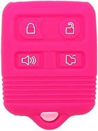 segaden silicone cover protector case holder skin jacket compatible with ford lincoln mercury 4 button remote key fob cwtwb1u345 cwtwb1u331 gq43vt11t cv9705 pink logo