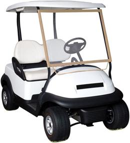 img 1 attached to Enhanced Visibility Fairway Deluxe Portable Golf Cart Windshield in Sand and Clear