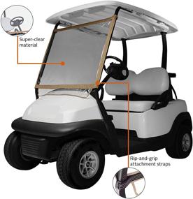 img 3 attached to Enhanced Visibility Fairway Deluxe Portable Golf Cart Windshield in Sand and Clear