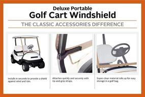 img 2 attached to Enhanced Visibility Fairway Deluxe Portable Golf Cart Windshield in Sand and Clear