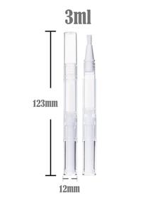 img 3 attached to 💅 Convenient 10 Pack of Transparent Nail Oil Twist Pens for Cosmetics - With Lip Gloss Brush Applicators and Eyelash Growth Liquid Tubes! Includes 10 Plastic Graduated Transfer Pipettes