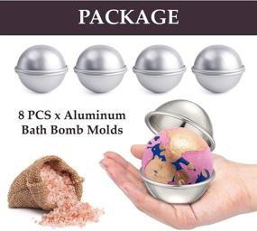 img 1 attached to 🛁 Premium 8-Piece Metal Bath Bomb Mold Set - DIY Bath Bomb Making Kit with Small Circle and Sphere Soap Press- Includes Citric & Lactic Acid Powder - 2.5 in Diameter - Ultimate Bath Bomb Kit Maker