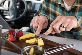 img 3 attached to 🍽️ Mizu Stainless Steel Utensil Set with Fork, Spoon, Knife, Chopsticks, Reusable Straw, and Neoprene Pouch