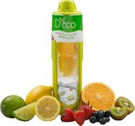 🍓 d'eco glass fruit infuser water bottle - 20 oz with silicone grip and built-in cylinder - enhancing seo logo