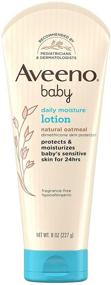 img 4 attached to 👶 Aveeno Baby Daily Moisture Lotion, 8 Fl. Oz, Pack of 2