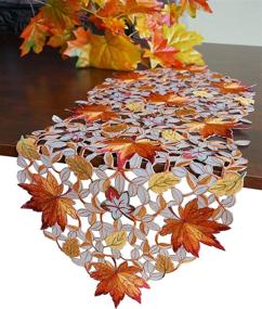 img 4 attached to Exquisite GRANDDECO Thanksgiving Harvest Embroidered Decorations: Enhance Your Festive Decor!