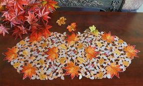 img 1 attached to Exquisite GRANDDECO Thanksgiving Harvest Embroidered Decorations: Enhance Your Festive Decor!