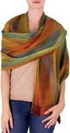 🌈 novica bamboo rayon shawl: multicolor & nature-inspired ethereal beauty logo