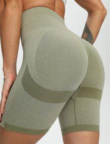 img 3 attached to SEASUM High Waist Workout Yoga Gym Butt Smile Contour Shorts: Sleek & Seamless Cycling Fitness Gear