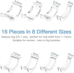 img 3 attached to 💍 Invisible Ring Size Adjuster: Perfect Fit for Loose Rings with 16 Pieces Reducer Set - 8 Sizes Included!