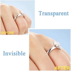 img 1 attached to 💍 Invisible Ring Size Adjuster: Perfect Fit for Loose Rings with 16 Pieces Reducer Set - 8 Sizes Included!