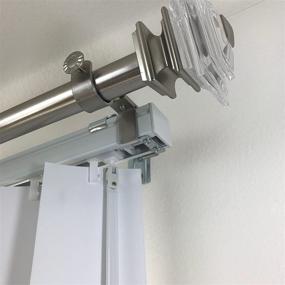img 2 attached to 🔩 Satin Nickel NONO Bracket - Stylish Exterior Mount Blinds Curtain Rod Attachment
