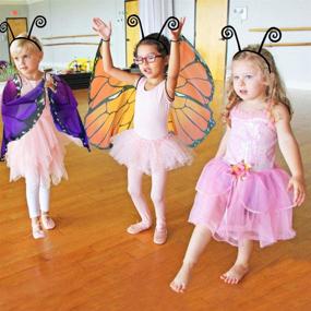 img 3 attached to 🦋 Vibrant Butterfly Wings Costumes and Headbands in Purple and Orange Shades