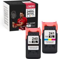 🖨️ lemero canon pg-240xl 240 xl cl-241xl 241 xl remanufactured ink cartridge replacement for pixma mg3520 mg3620 mx432 mx452 mx532 mx472 mx512 (1 black, 1 tri-color, 2 pack) logo