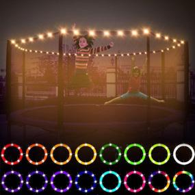 img 4 attached to 🎪 SANJOIN Trampoline Lights Toys, Trampoline Accessories with 16 Colors LED Light for Outdoor Indoor Basketball Hoop Attachment - Fits 6ft, 8ft, 10ft, 12ft, and 14ft