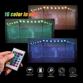 img 1 attached to 🎪 SANJOIN Trampoline Lights Toys, Trampoline Accessories with 16 Colors LED Light for Outdoor Indoor Basketball Hoop Attachment - Fits 6ft, 8ft, 10ft, 12ft, and 14ft